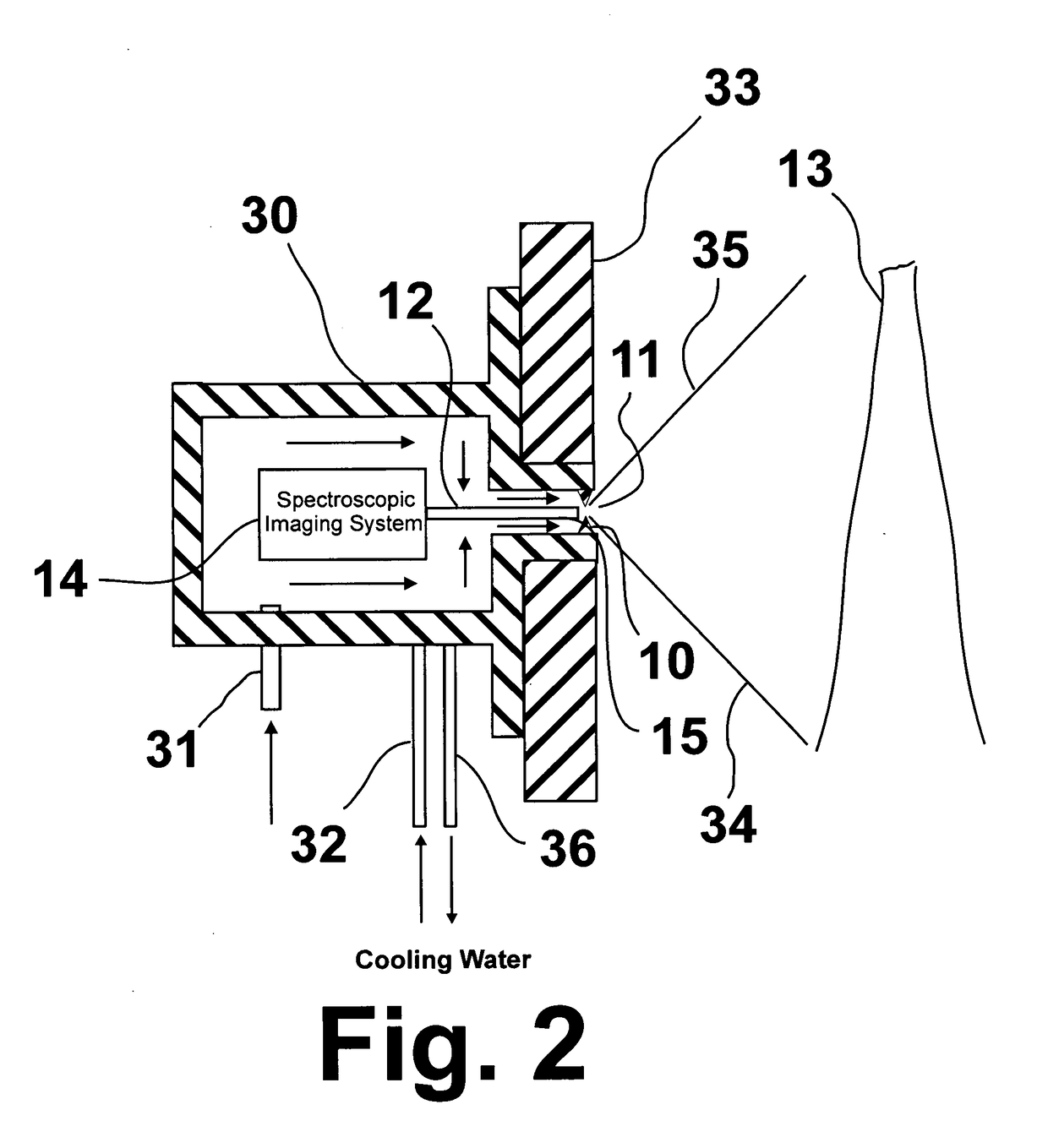 Fiber optic spectroscopic digital imaging sensor and method for flame properties monitoring