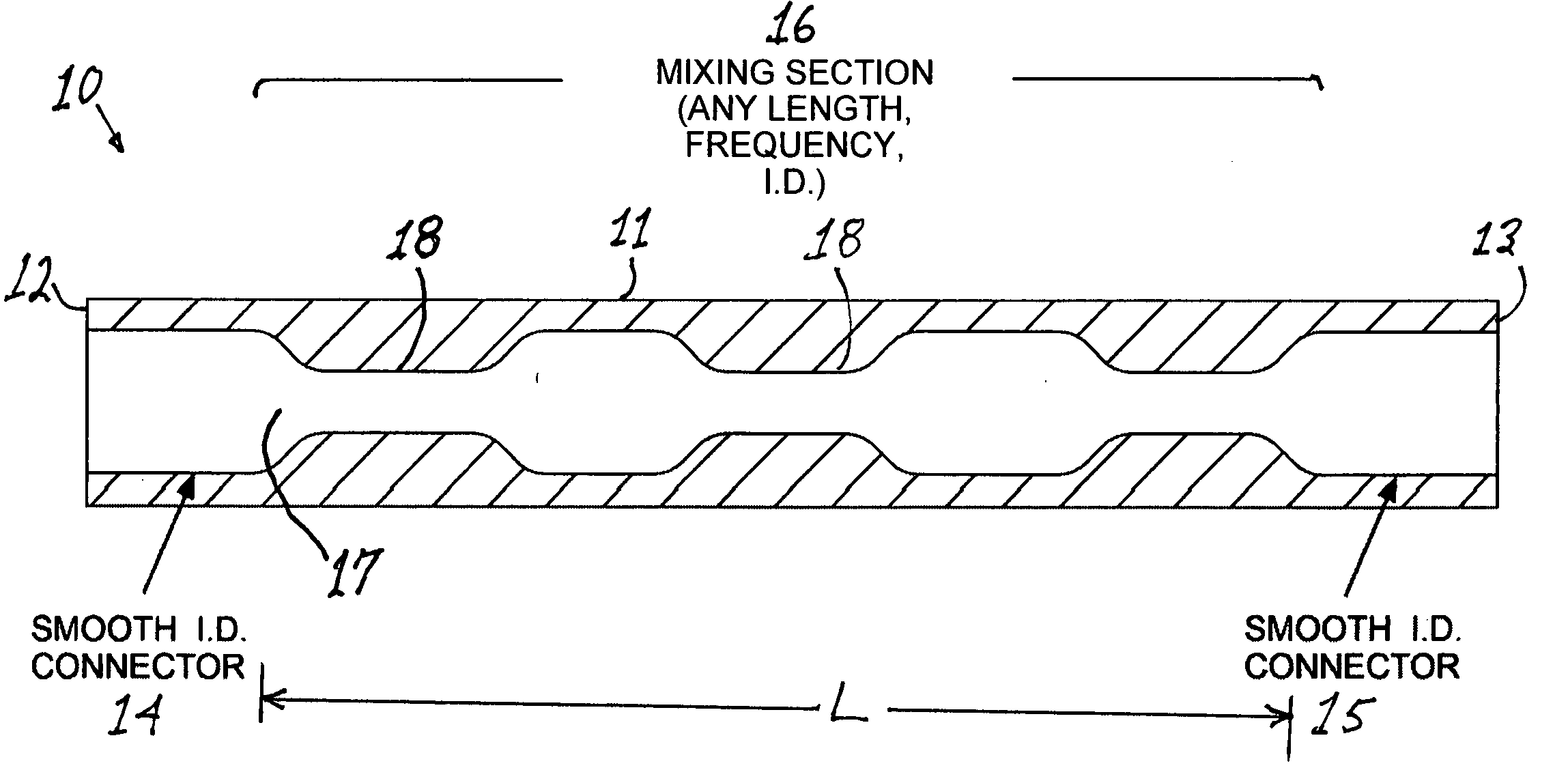 Extruded tubing for mixing reagents