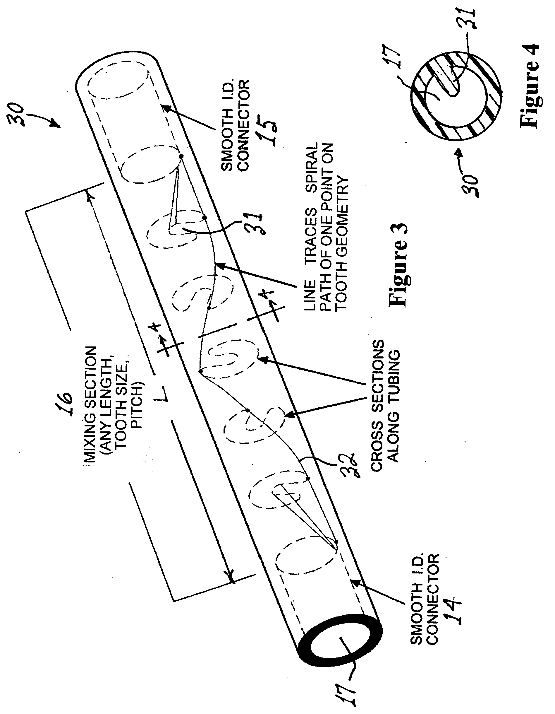 Extruded tubing for mixing reagents