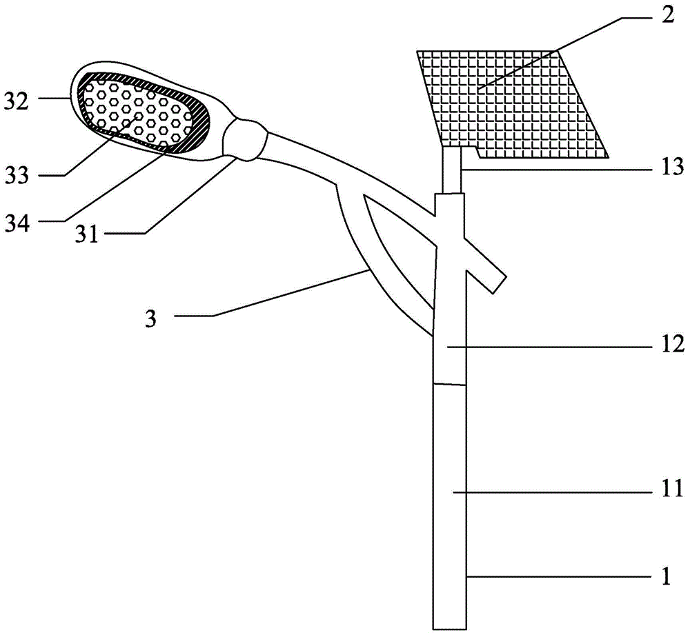 LED (light emitting diode) road lamp with high light-gathering property