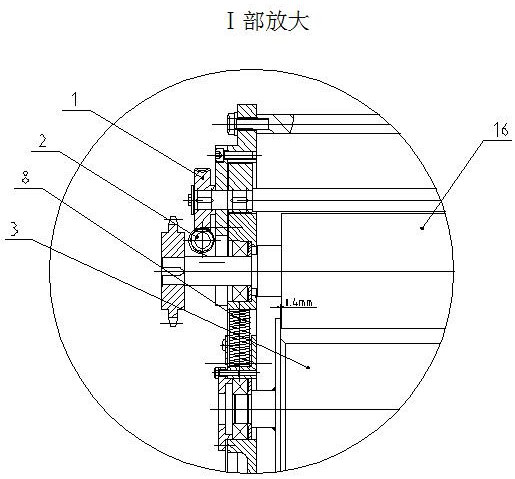 Axial clearance adjusting mechanism of automatic noodle press