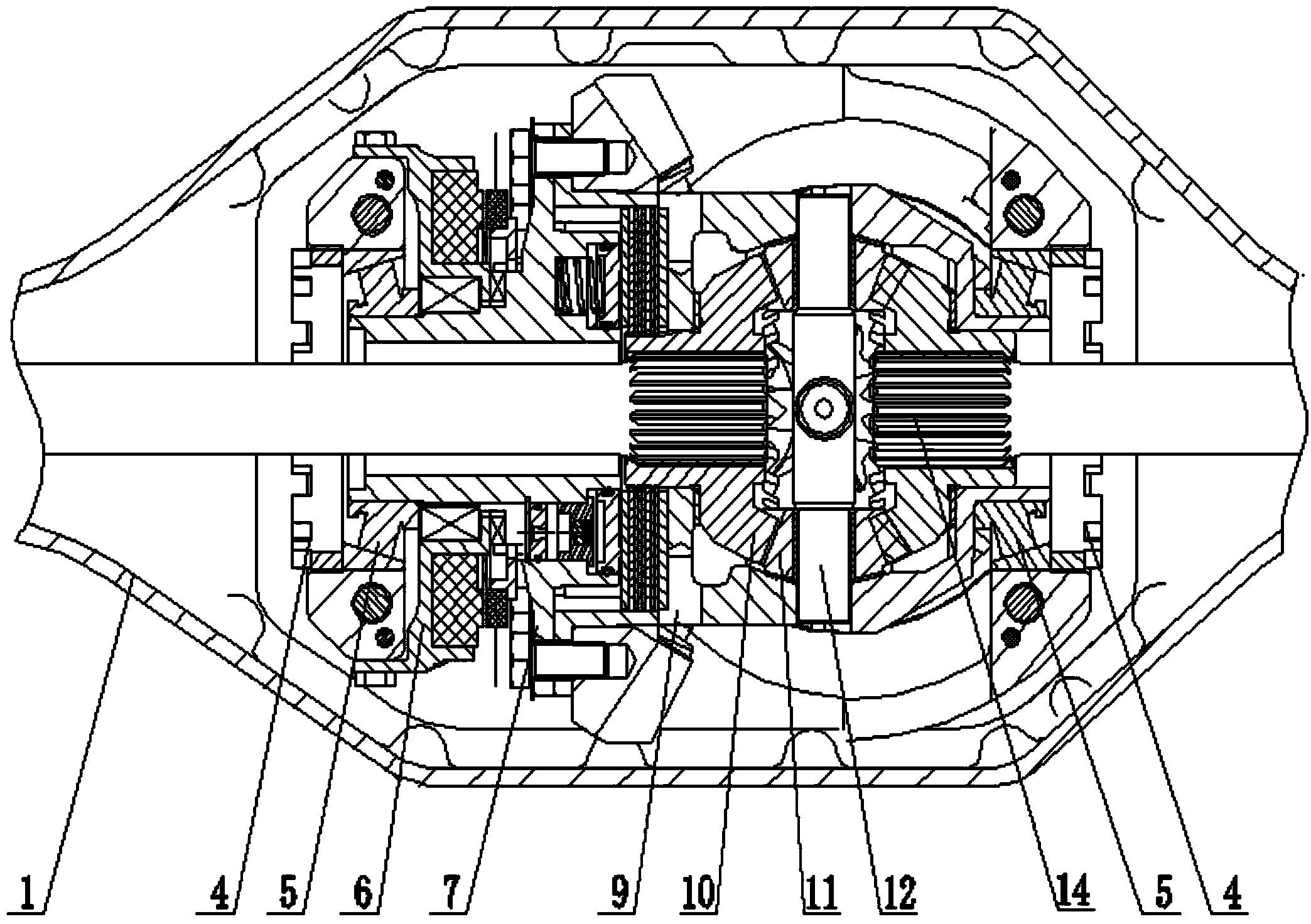 Electronic limited slip differential mechanism