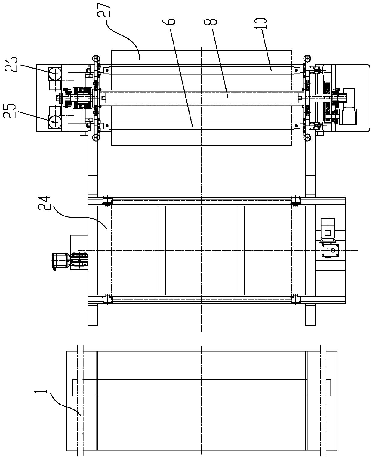 Drum material digital printing double-shaft and double-station deploying and retracting automatic switching coiling machine