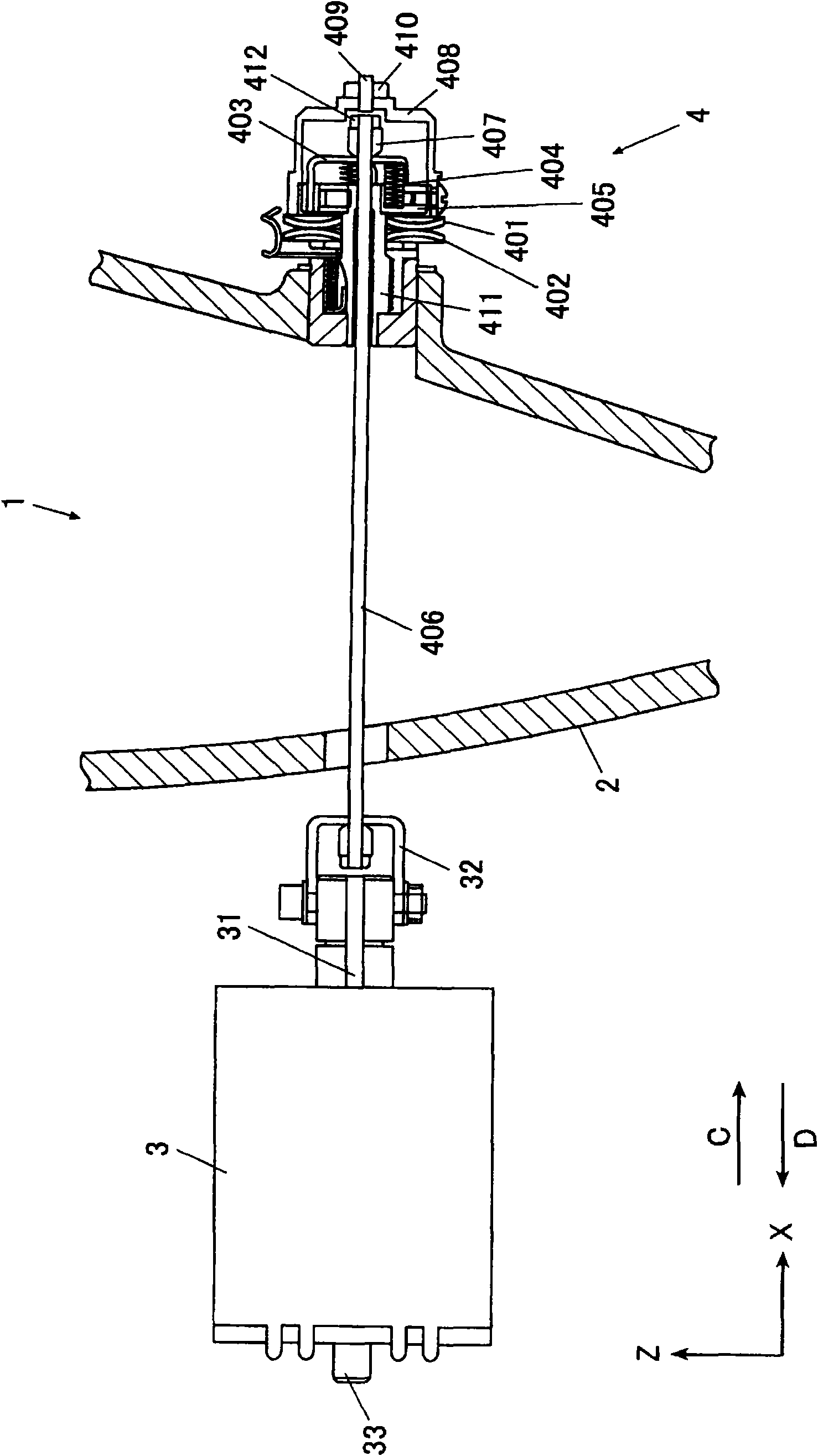 Thread adjusting device of sewing machine