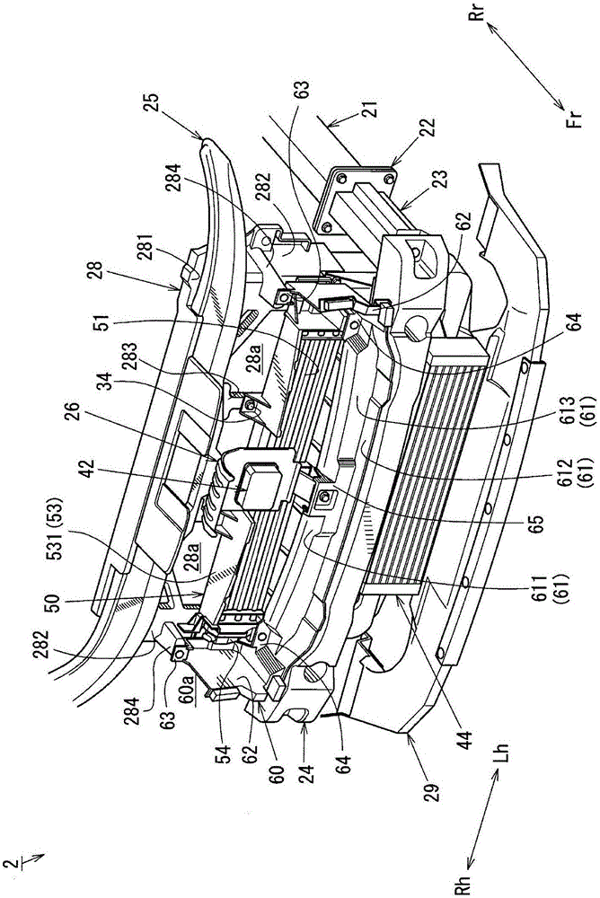 Front air-rectifying structure of automotive vehicle