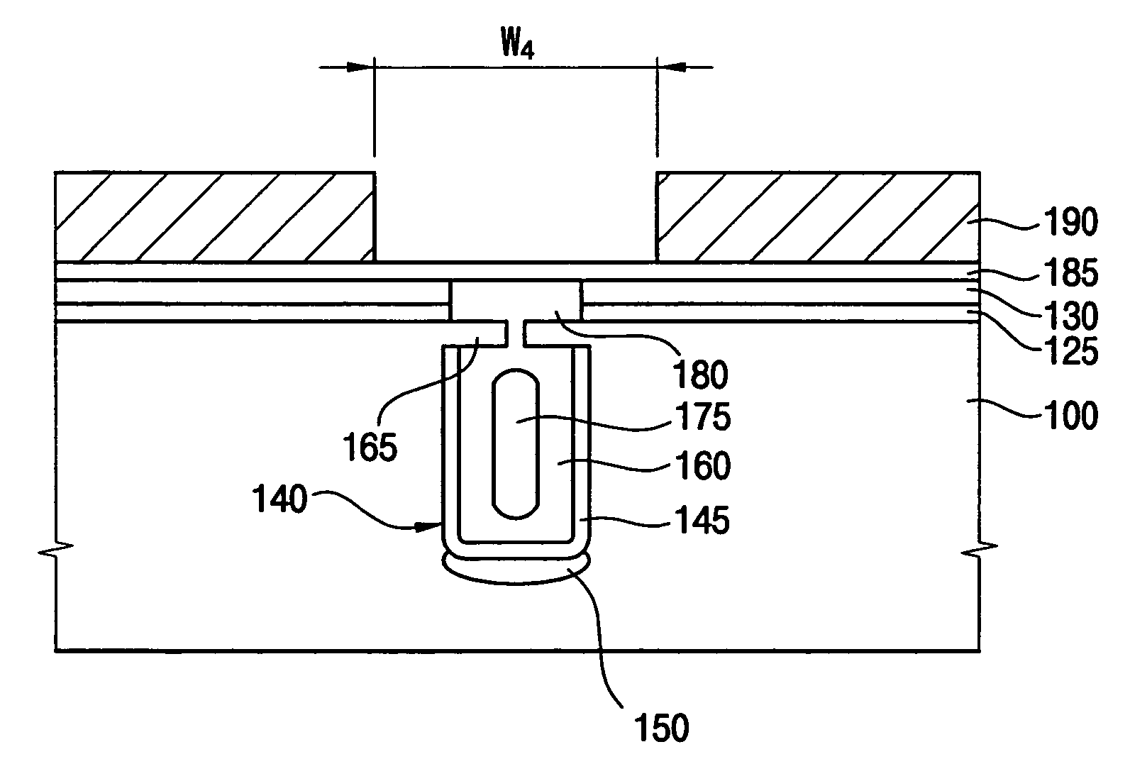 Trench structure having a void and inductor including the trench structure