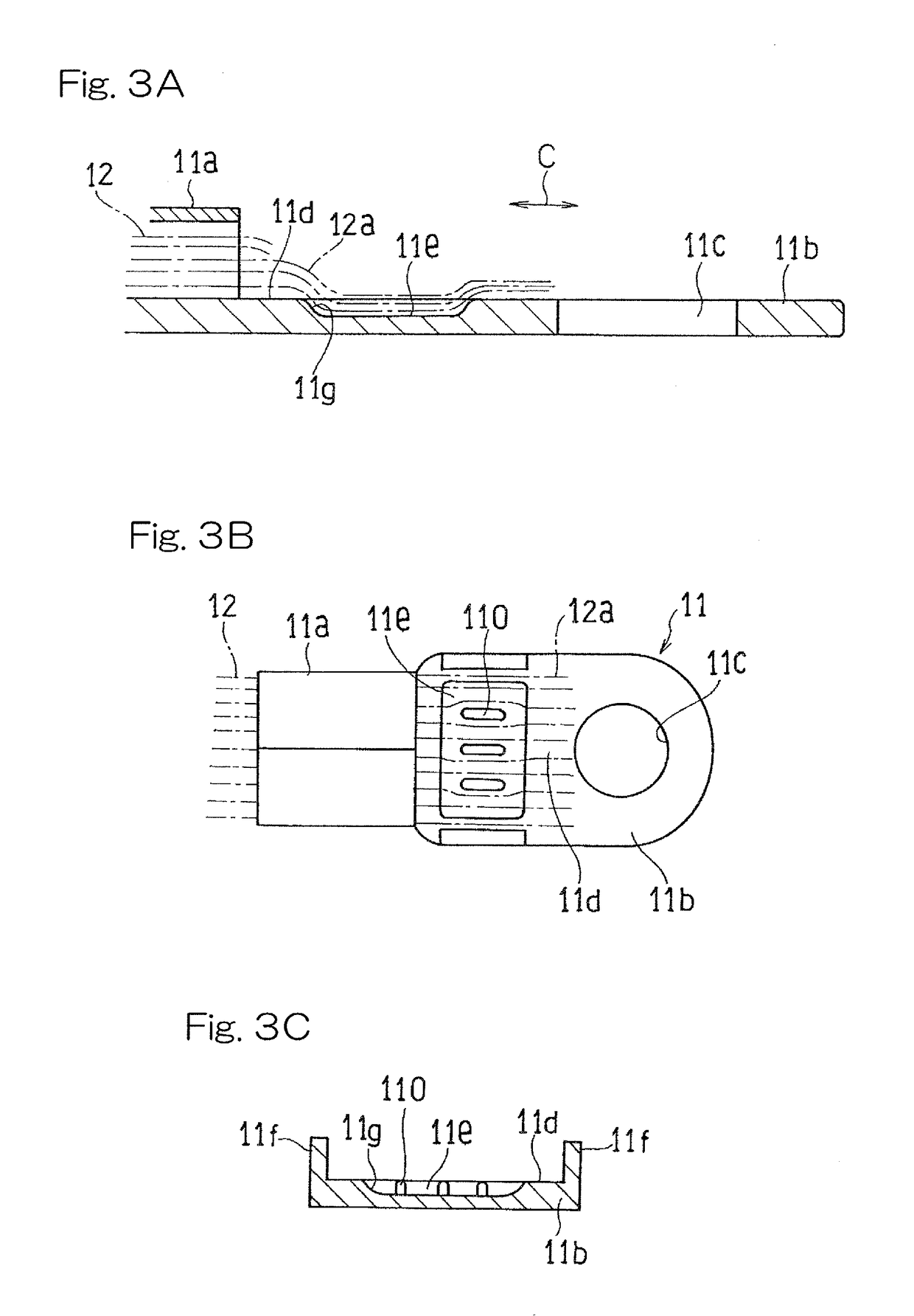 Terminal connection structure and method for producing same