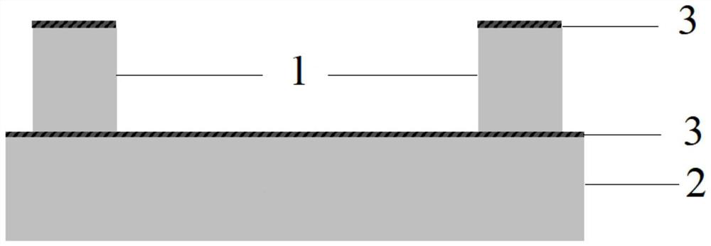 Pier type structure for diode on-chip test and preparation method thereof