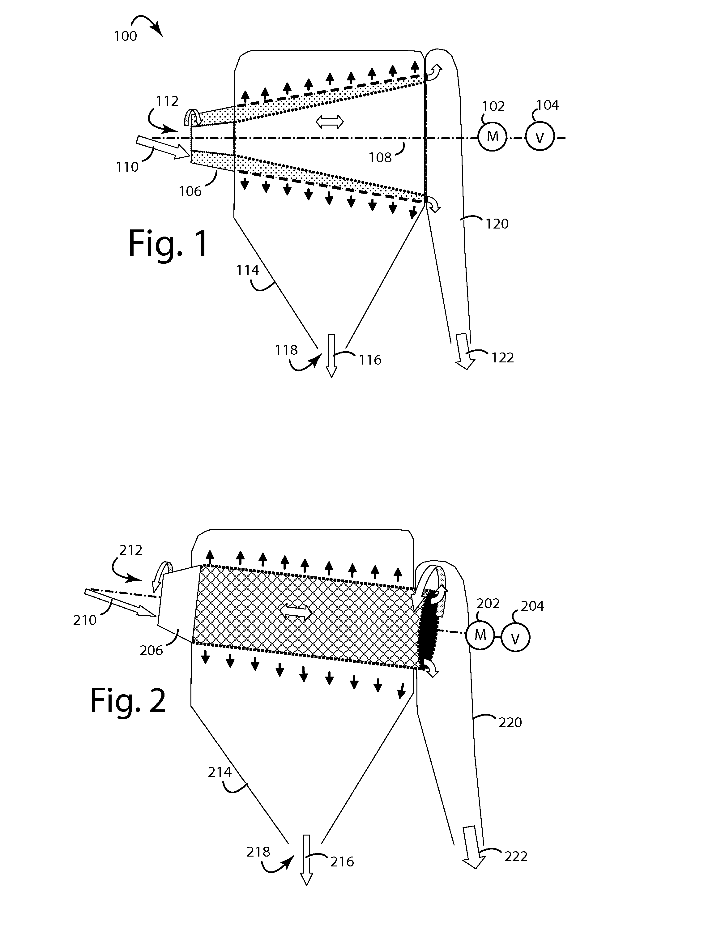 Size-separation of dry granular materials