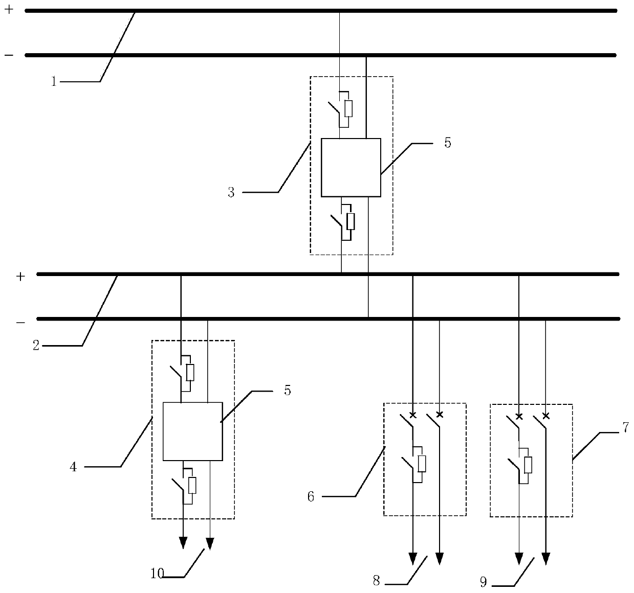 A multi-voltage level DC power grid system and its control and protection method