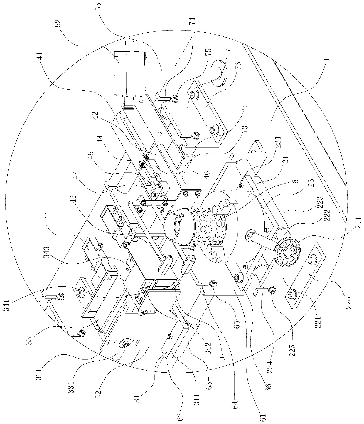 High-boron glass sea set handle welding device