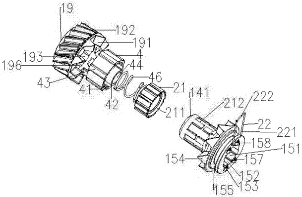 Double clutch structure reducer