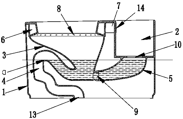 Siphoning principle based low-water-level water closet and operating mode thereof