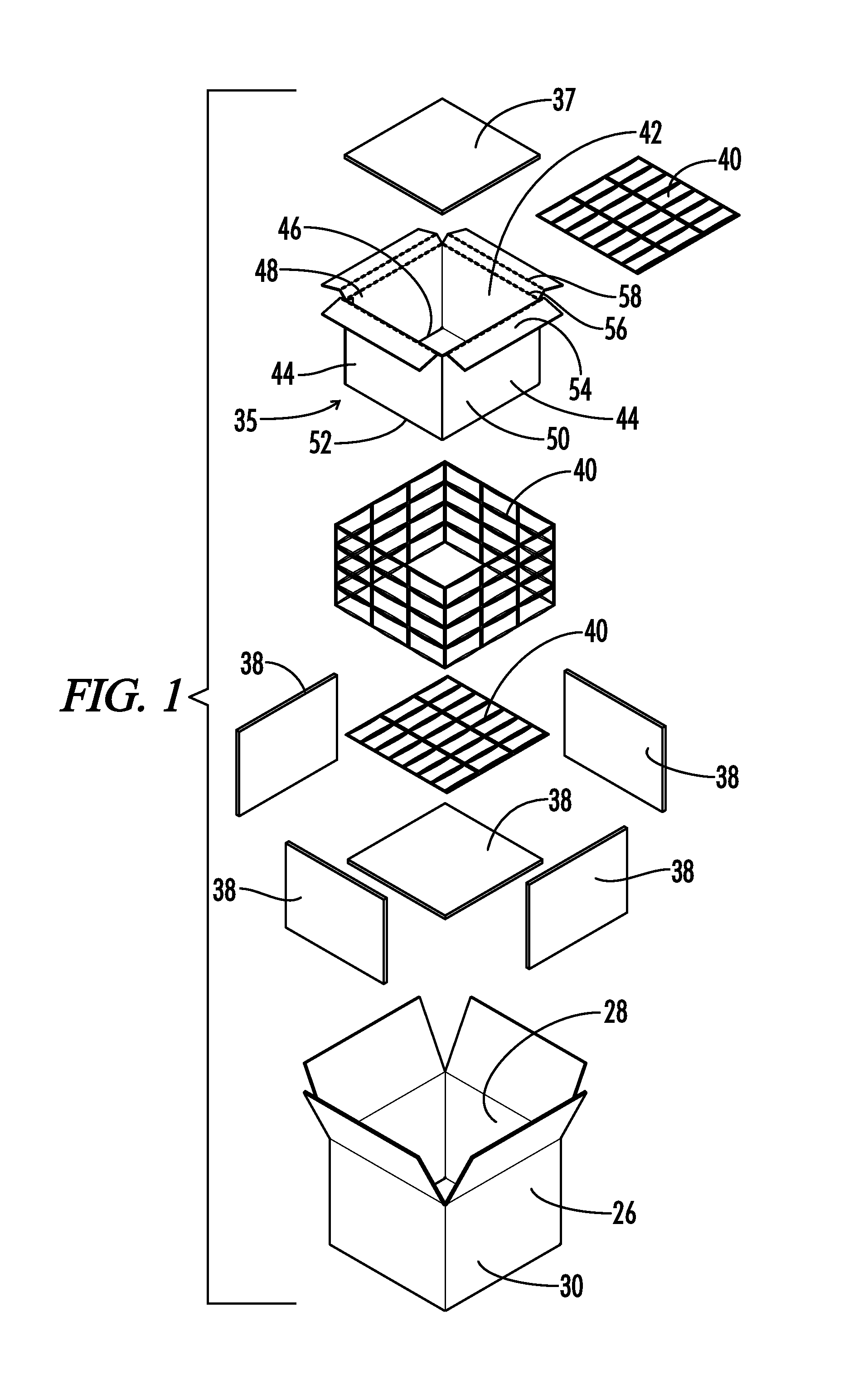 Shipping box system with multiple insulation layers
