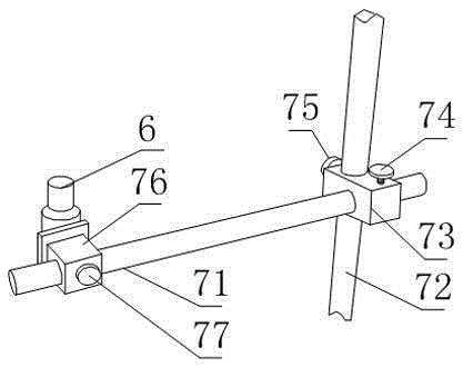 Inkjet coding machine nozzle support frame structure