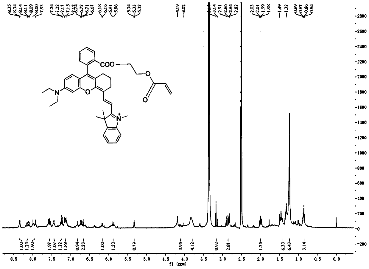 Polymer fluorescent probe for detecting viscosity as well as preparation method and application thereof