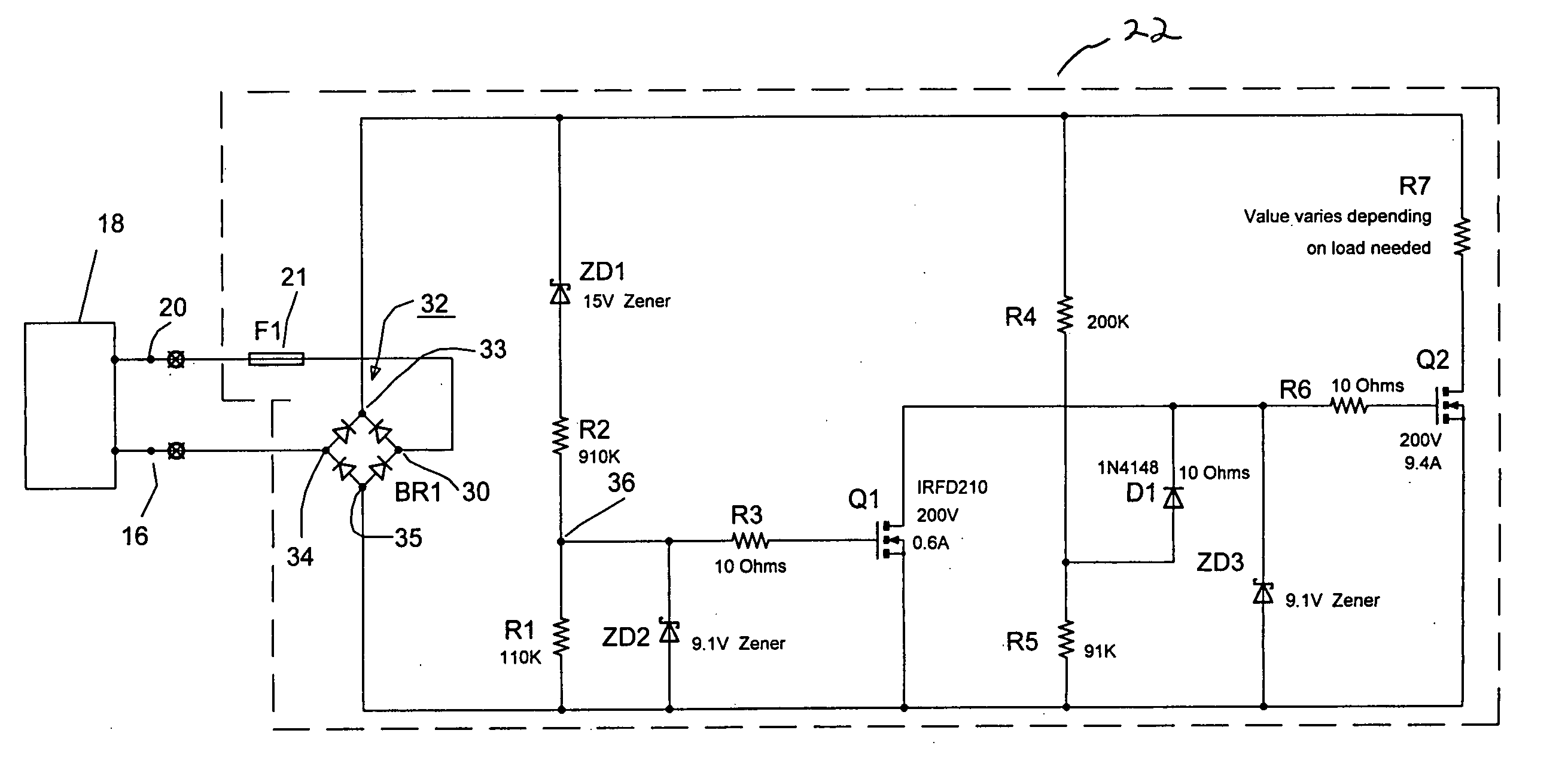 Dimmer circuit for LED