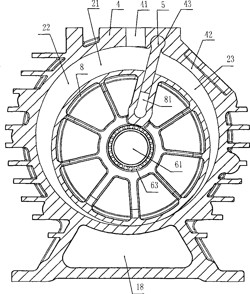 Frame head apparatus of translational rotary compressor
