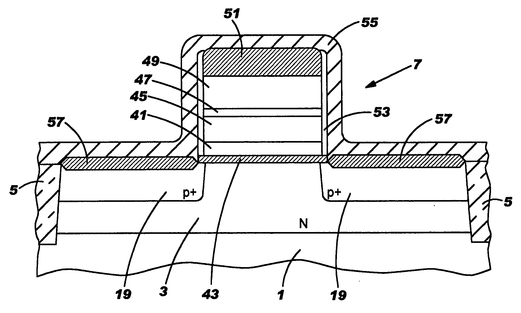 Split poly-SiGe/poly-Si alloy gate stack