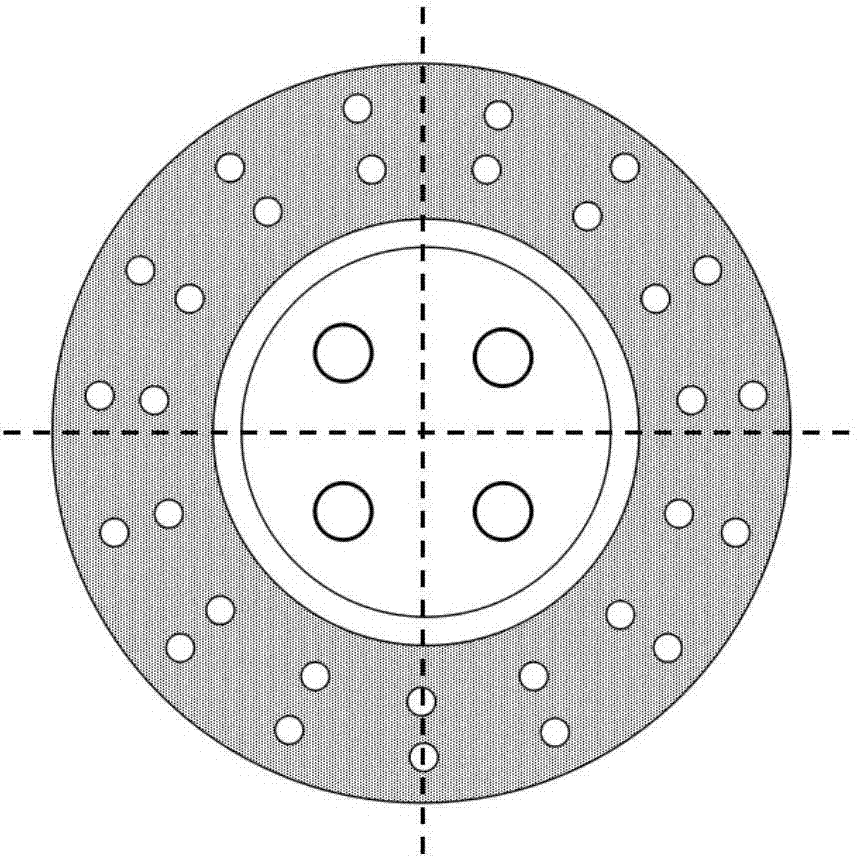 Combined composite brake disc, preparation method and application