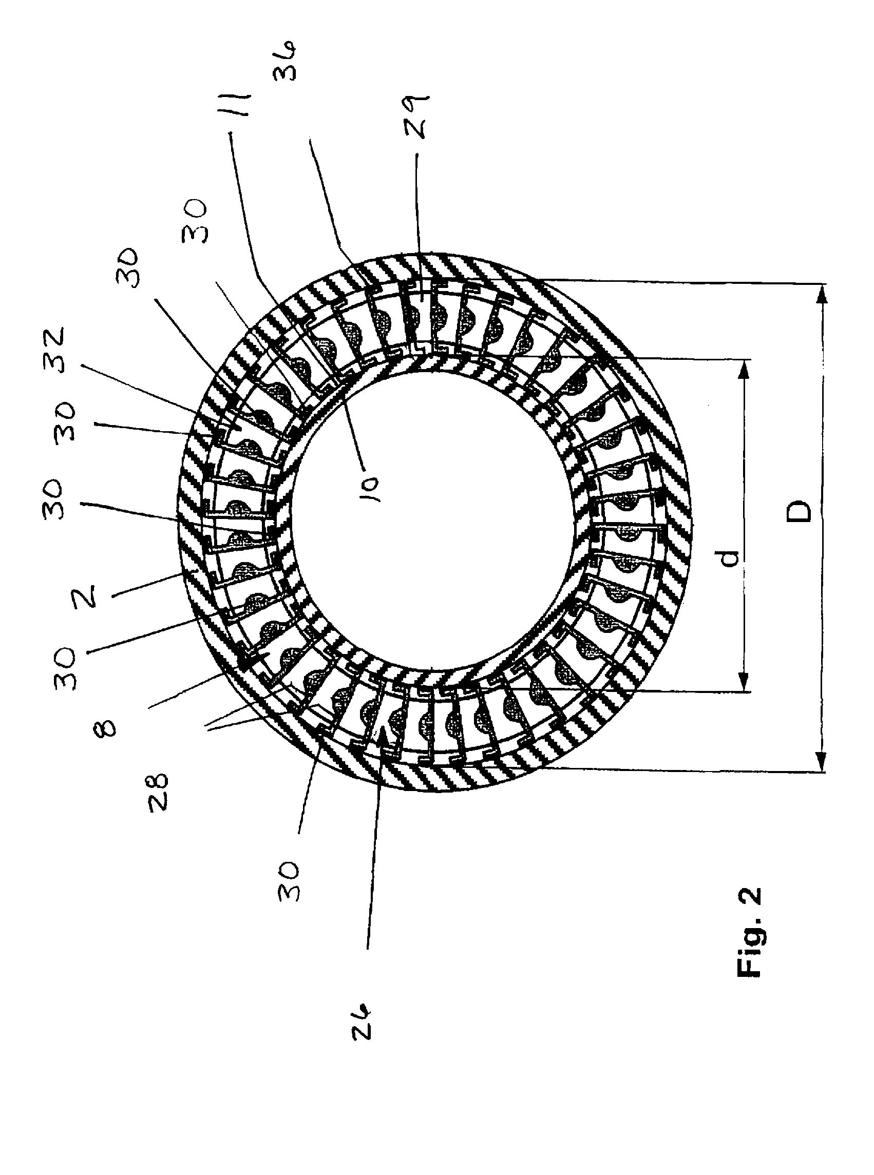 Internal heat exchanger with calibrated coil-shaped fin tube