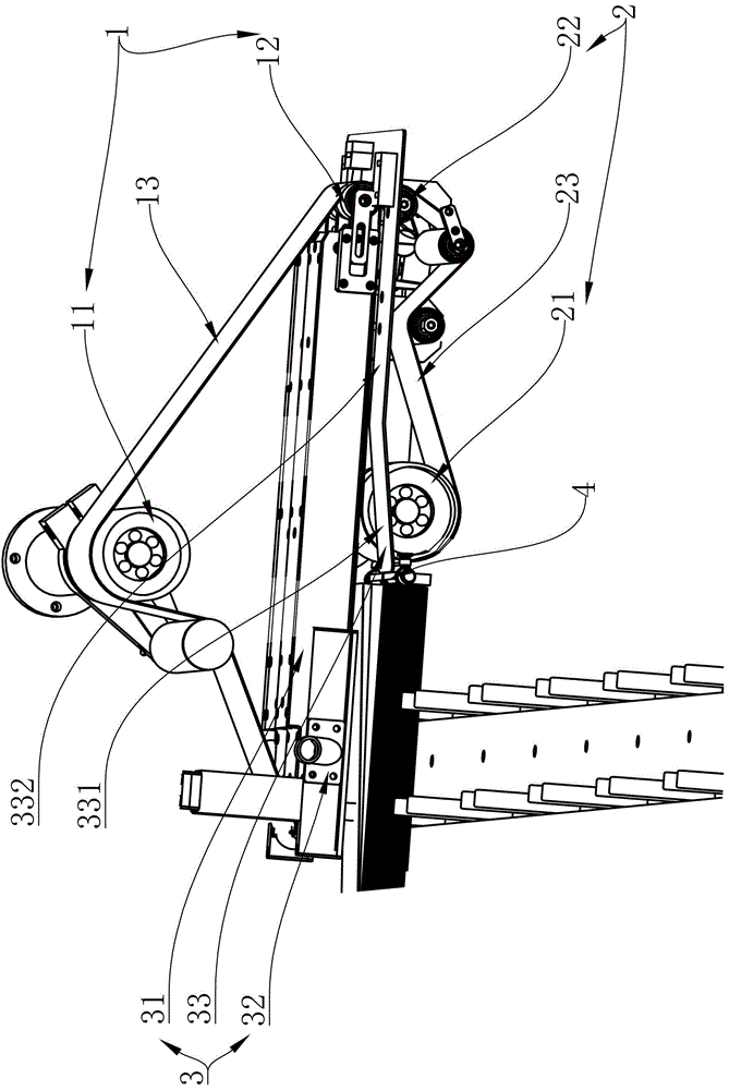 Bag feeding device with air blowing structure