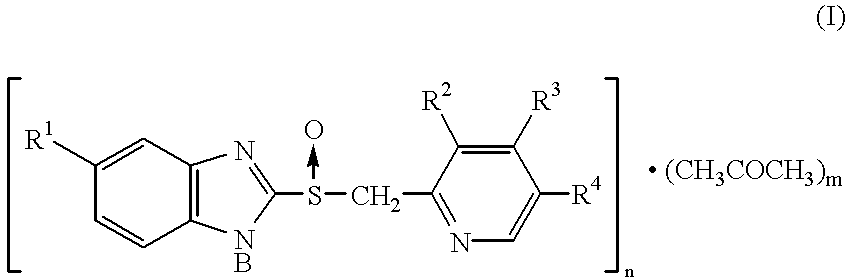 Sulfoxide compounds and acetone complexes, and a process for producing the same