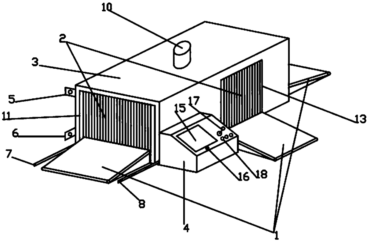 Sorting security inspection device with pushing angle adjustable