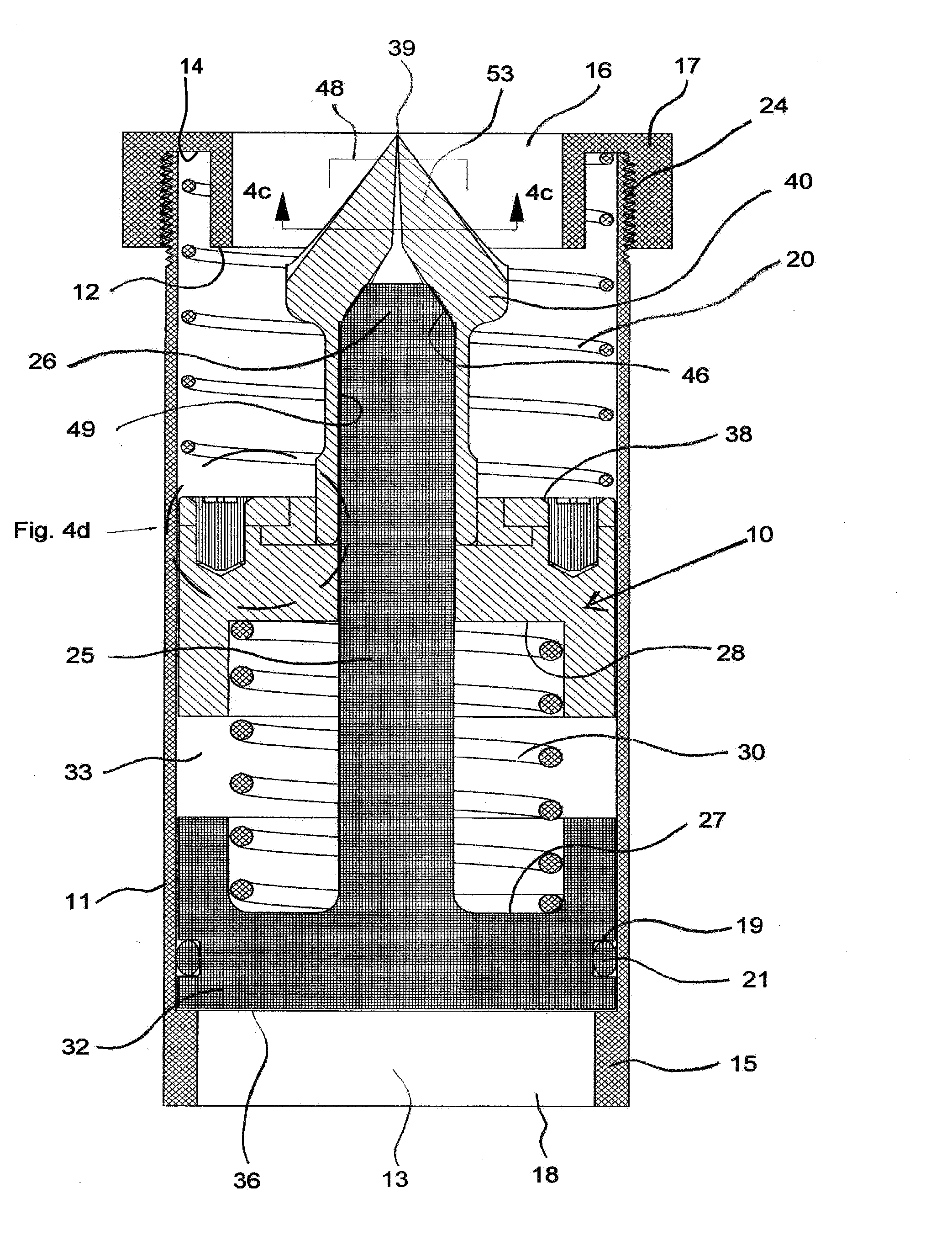 Riveting device for metal sheets