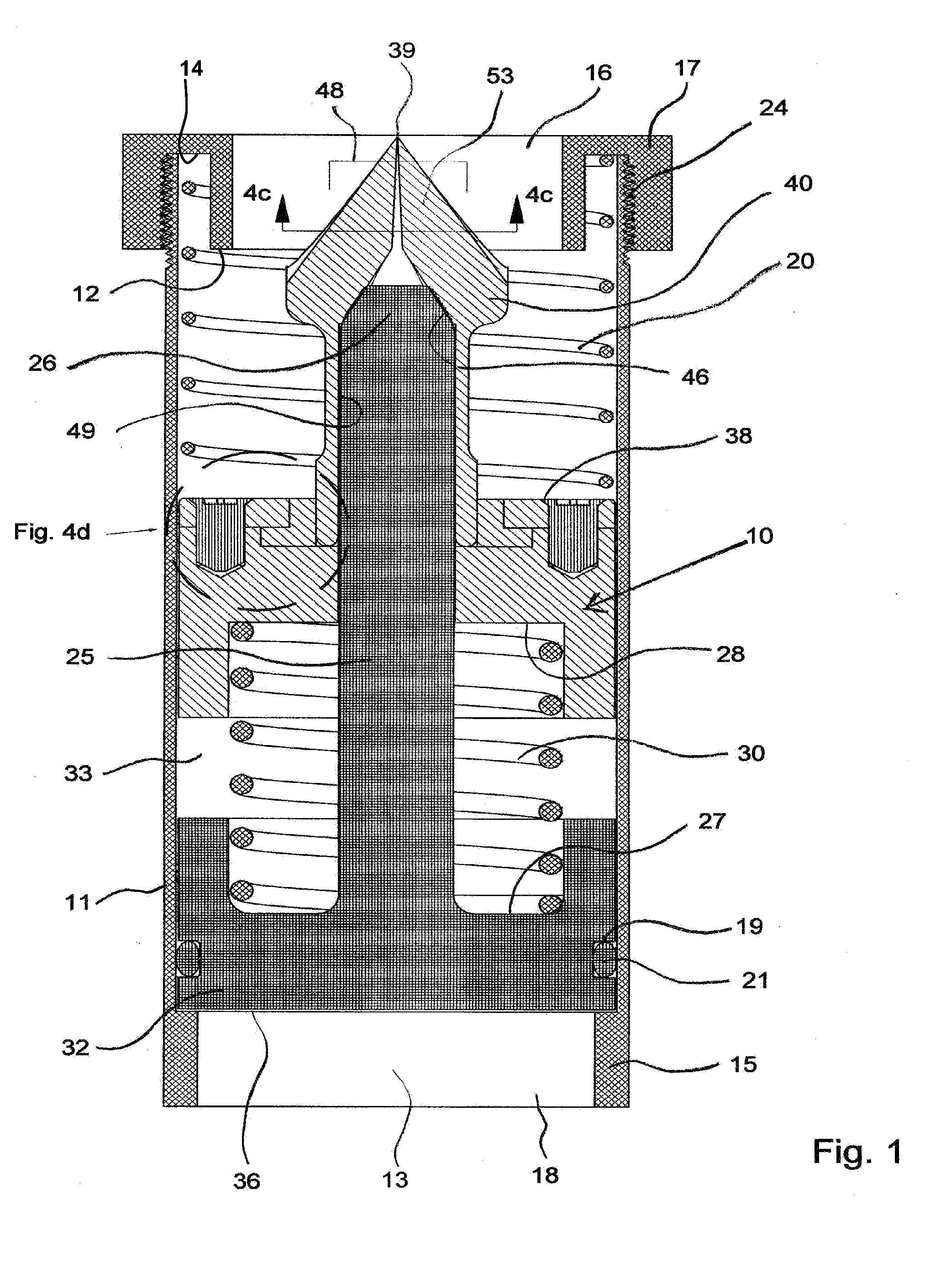 Riveting device for metal sheets