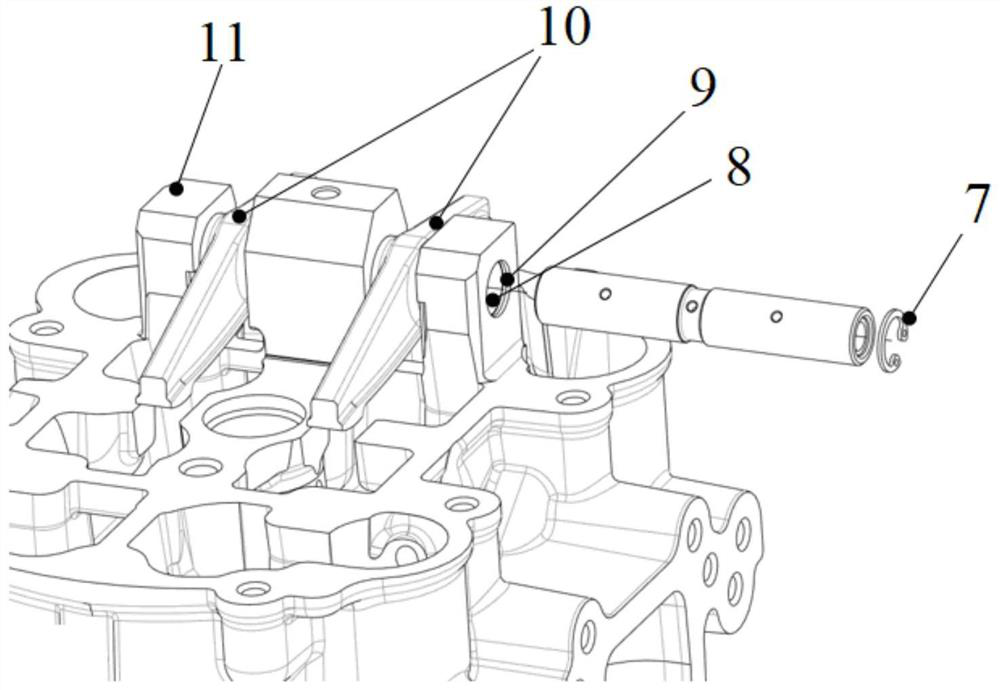 Engine valve rocker arm installation structure