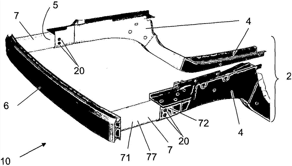 Impact absorbers for vehicle front or rear structures