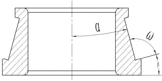 Detection and judgment method for included angle between inner ring conical rolling path and large flange