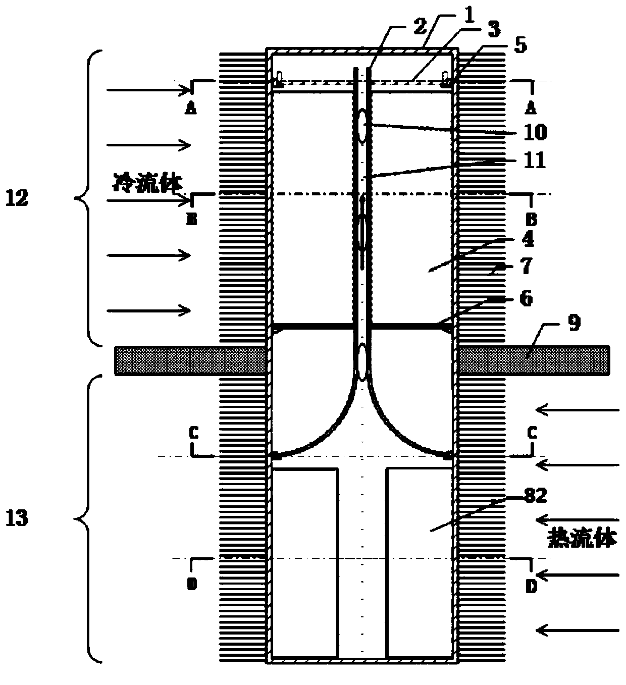 Chemical heat pipe based on reversible chemical reaction and physicochemical heat effect and heat transfer method