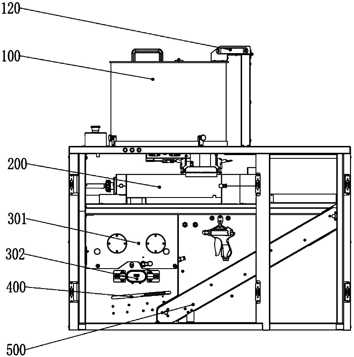 Dough pressing and portioning device and automatic noodle making machine