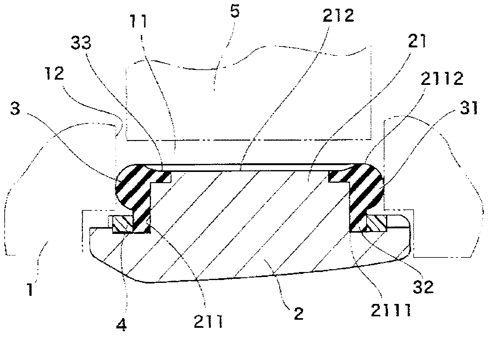 Lid member with waterproof function, and method of manufacturing thereof