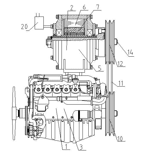 Generator of motor compressor for automobile air conditioner