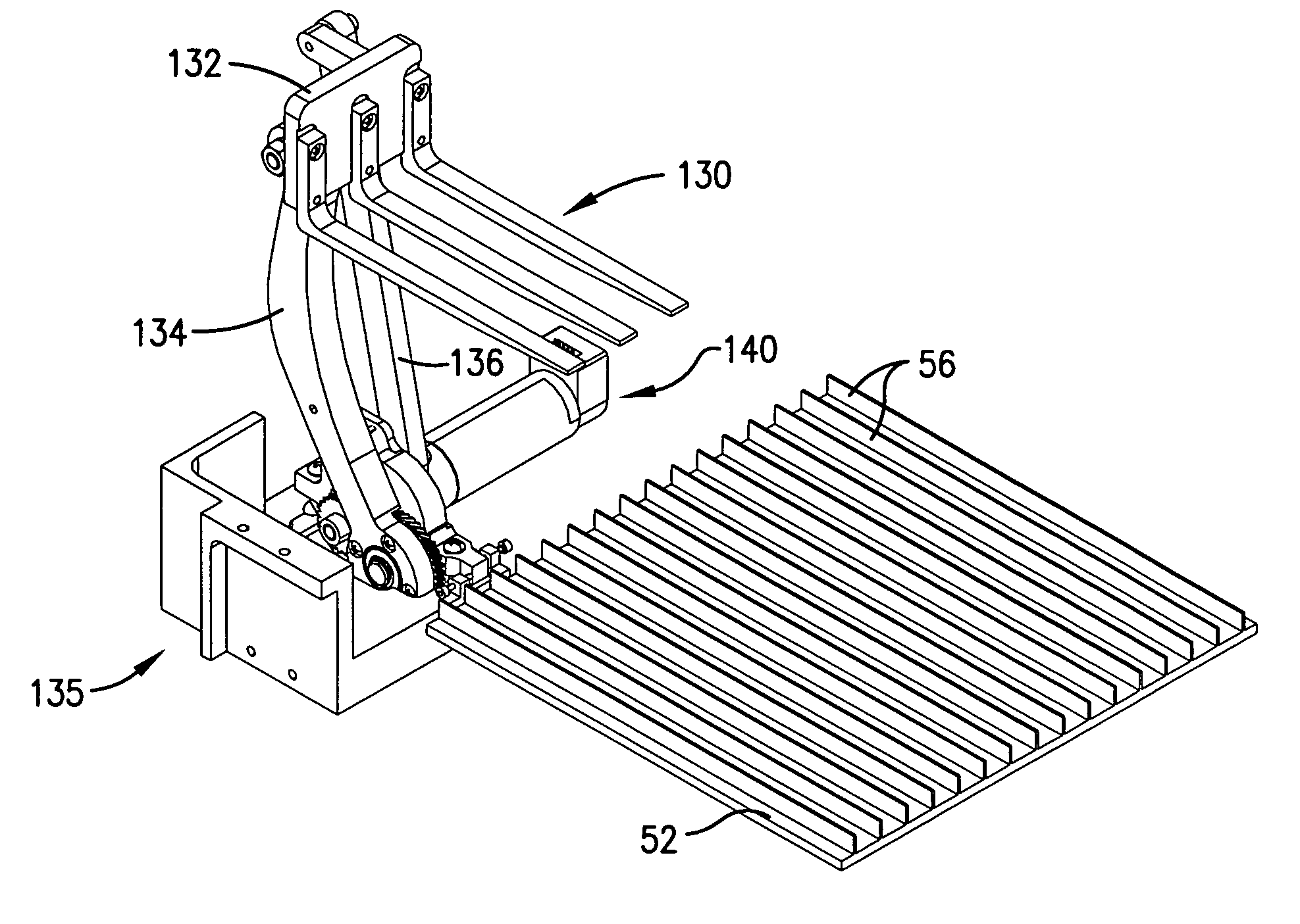 Fork based transport storage system for pharmaceutical unit of use dispenser