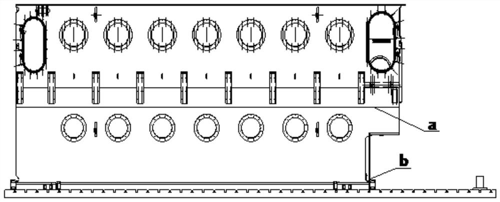 Method of fast loading and correction of large diesel engine frame on gantry milling machine