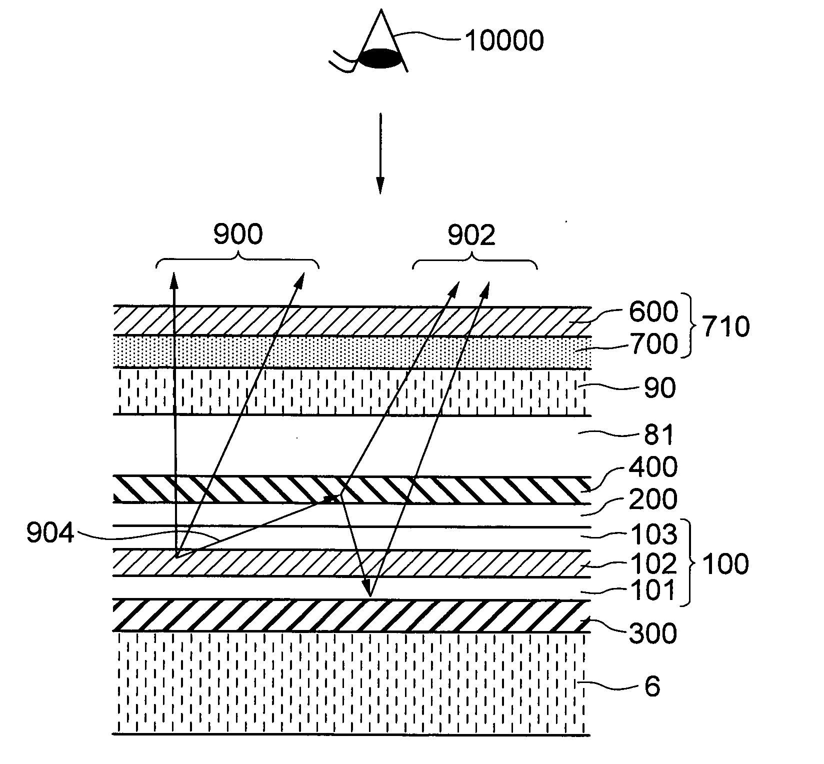 Light emitting element and display device and illumination device using the light emitting element