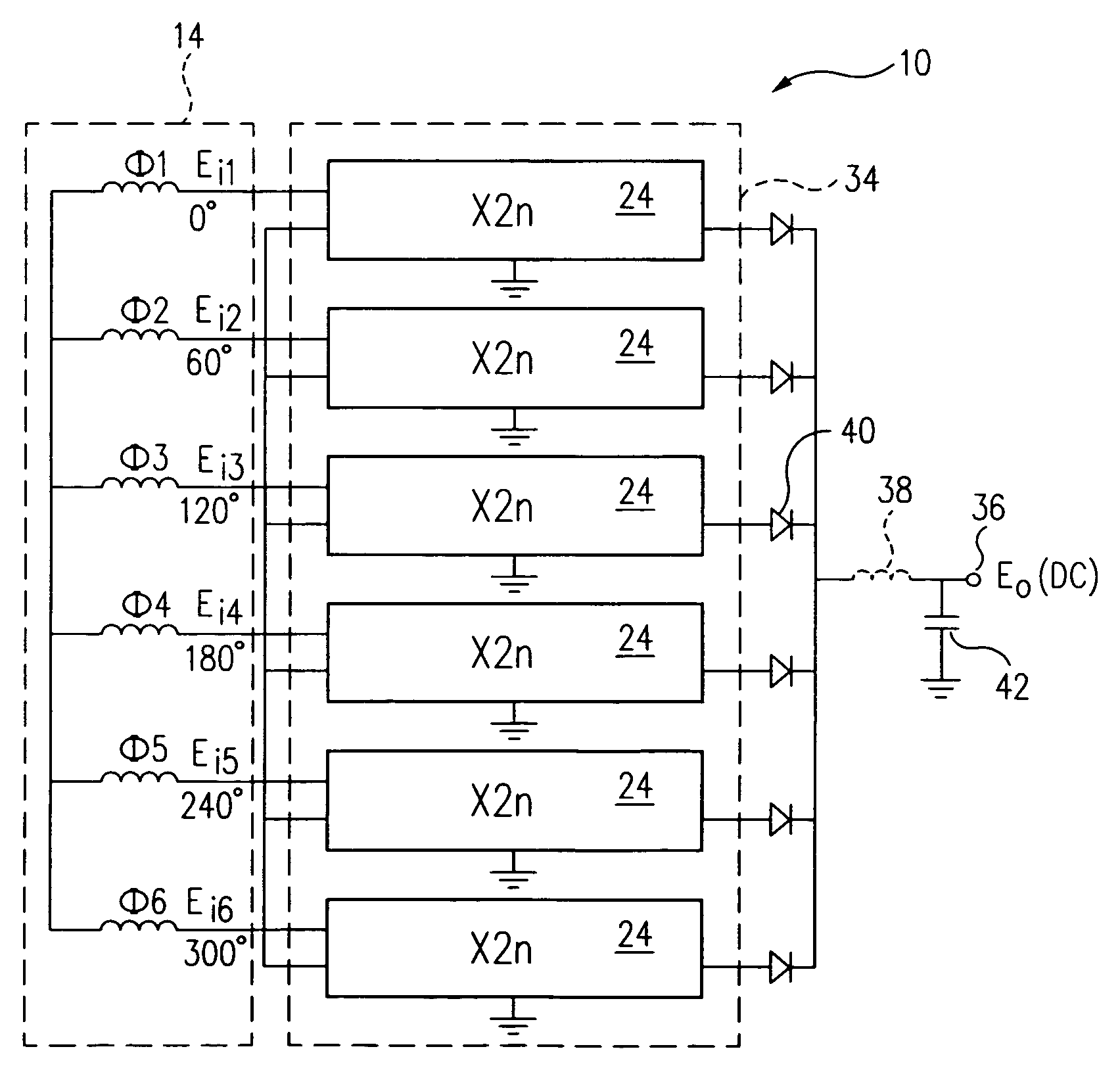 Ion engine power supply