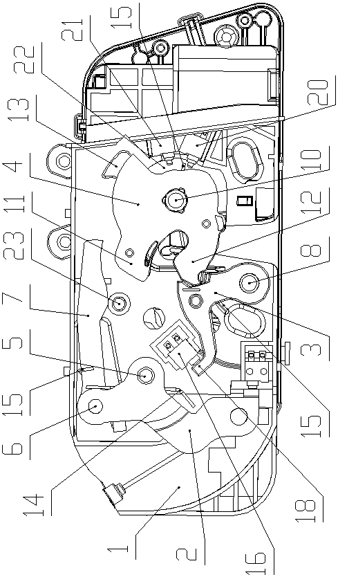 Automatic sucking closing mechanism for automobile door lock