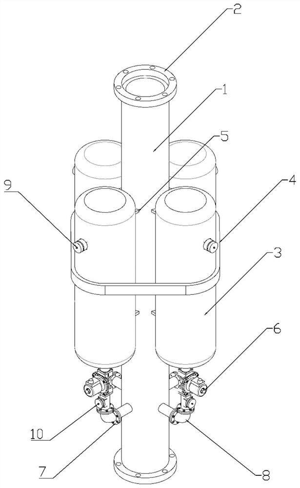 Equipment for preventing nodule accumulation during power failure of deep-sea mining equipment and design method