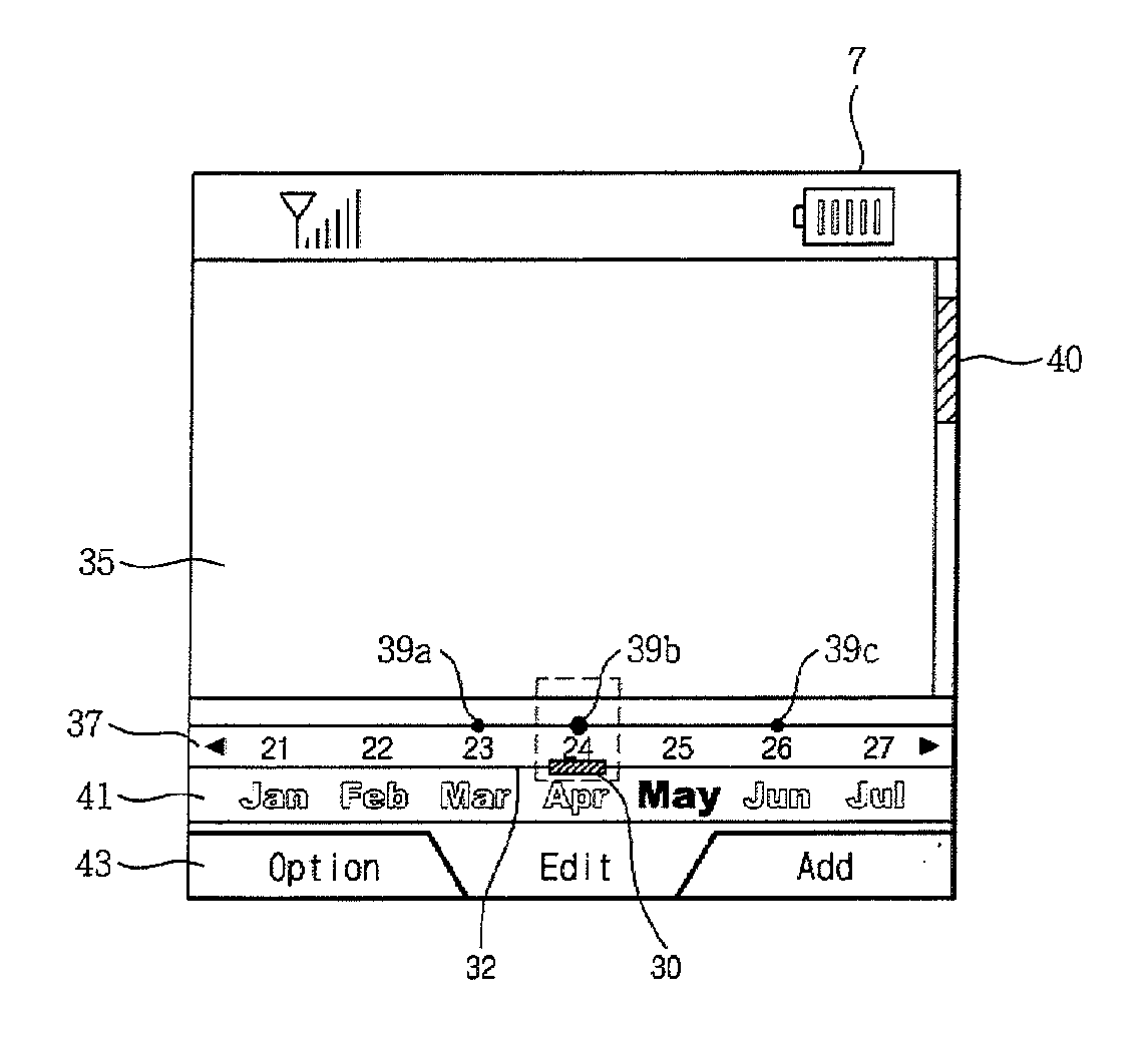 Mobile communication terminal and information display method thereof