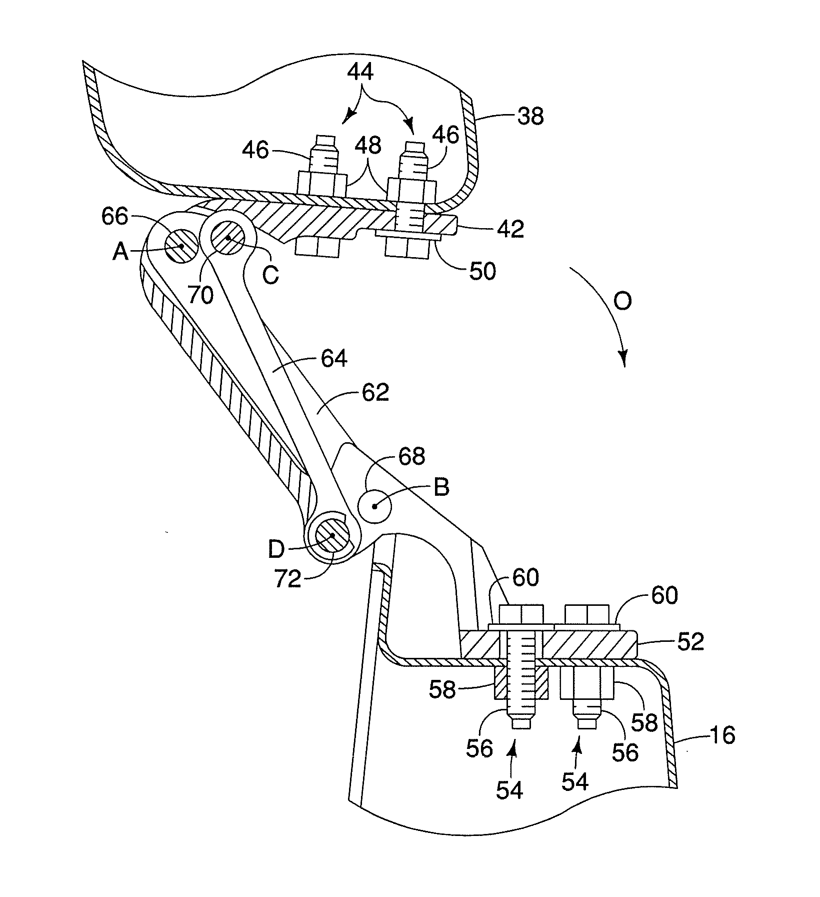 Vehicle door check link mechanism