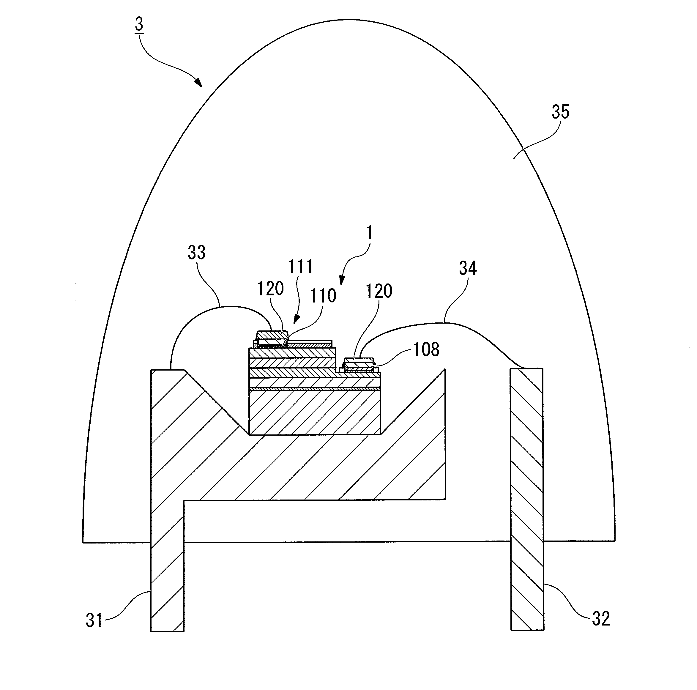 Semiconductor light-emitting element, electrode and manufacturing method for the element, and lamp