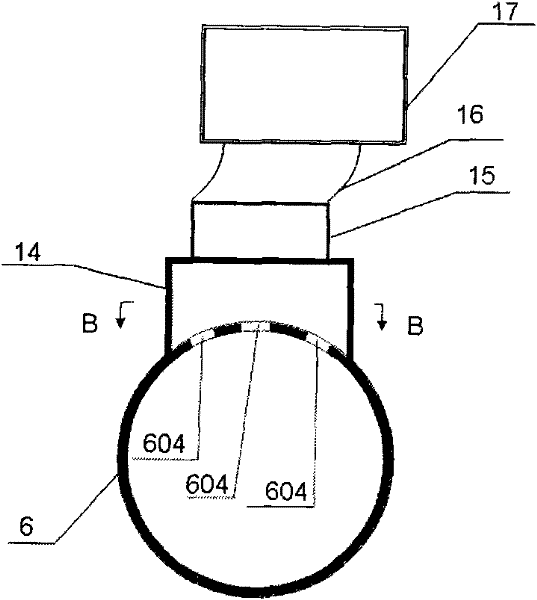 Power car collision device of belt pipe wall type jet energy dissipator
