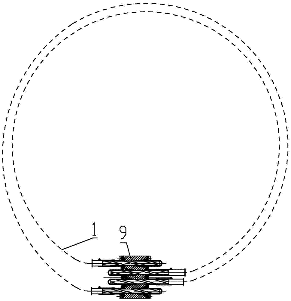 A non-bonded rib ring anchor sealing system and its installation and construction method