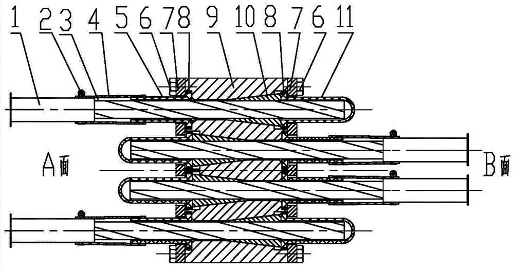 A non-bonded rib ring anchor sealing system and its installation and construction method