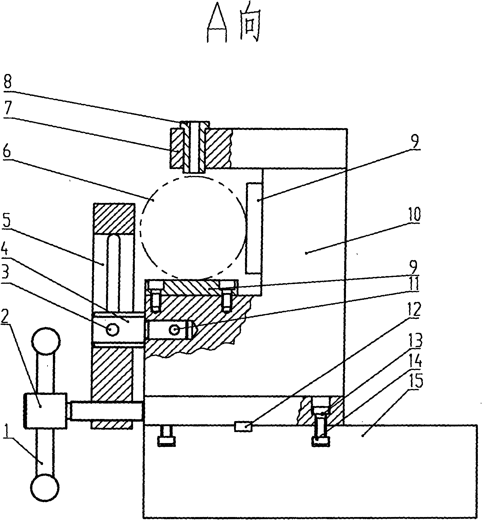 Clamp for drilling oil hole on crankshaft